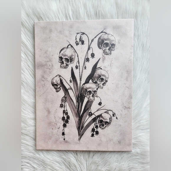 Other - Floral Skull Canvas Art